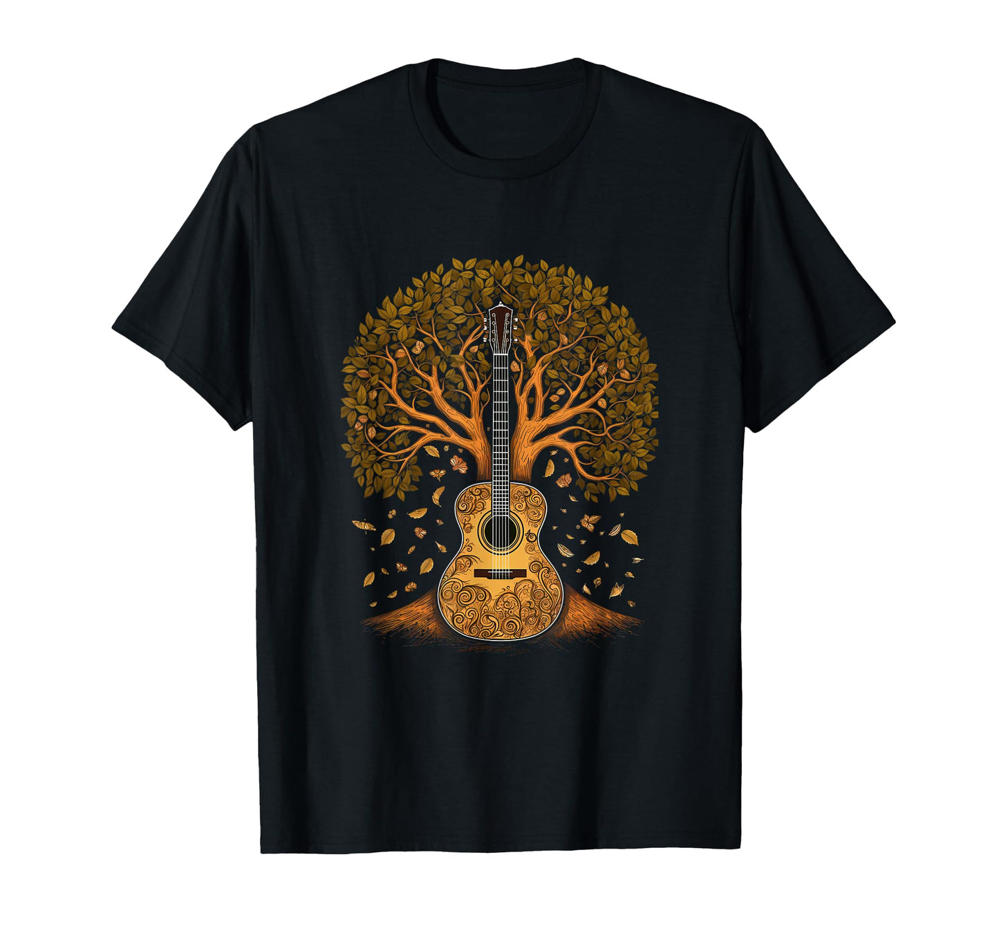 Acoustic Guitar Tree of Life, Guitar Tree T-Shirt