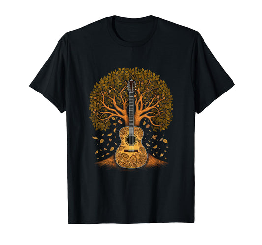 Acoustic Guitar Tree of Life, Guitar Tree T-Shirt