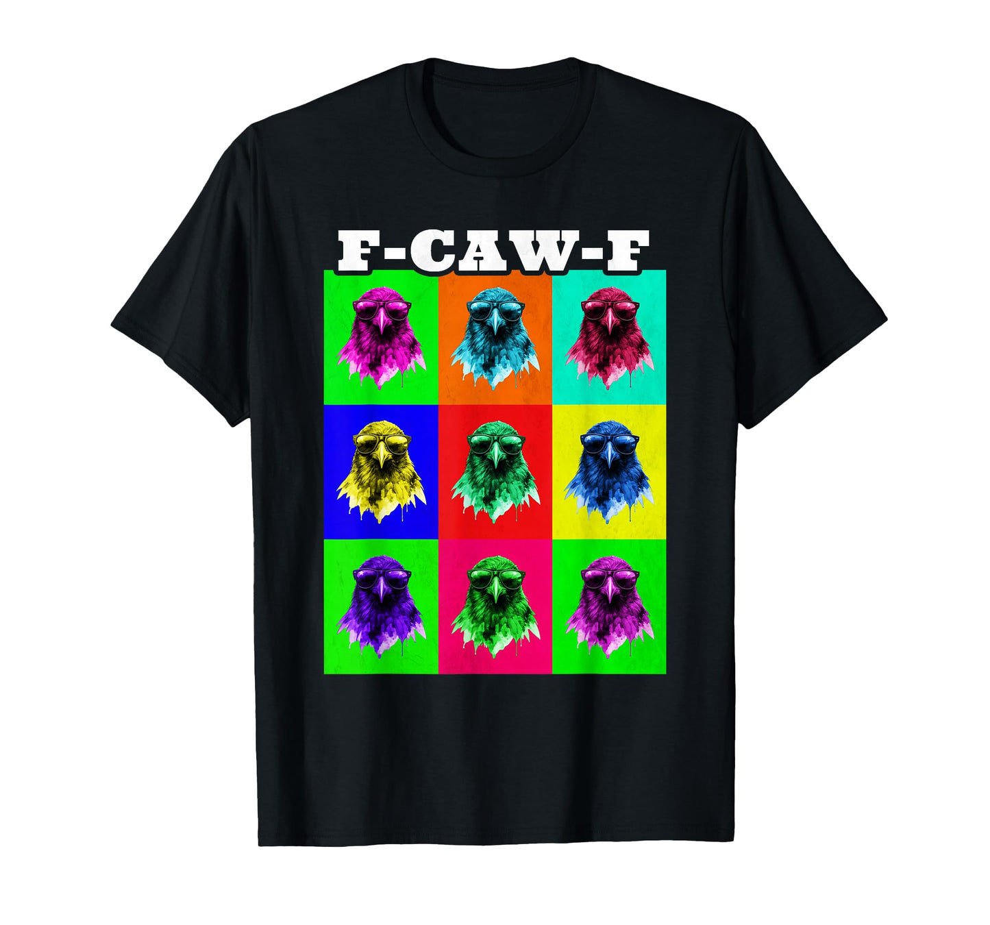 F-Caw-F Funny Retro Crow Raven Meme Men Women T-Shirt