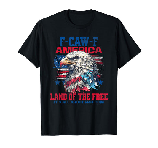 Cool Patriotic American Eagle F-CAW-F Meme Vintage Retro T-Shirt