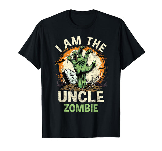 I Am The Uncle Zombie Halloween Costume Zombie Family T-Shirt