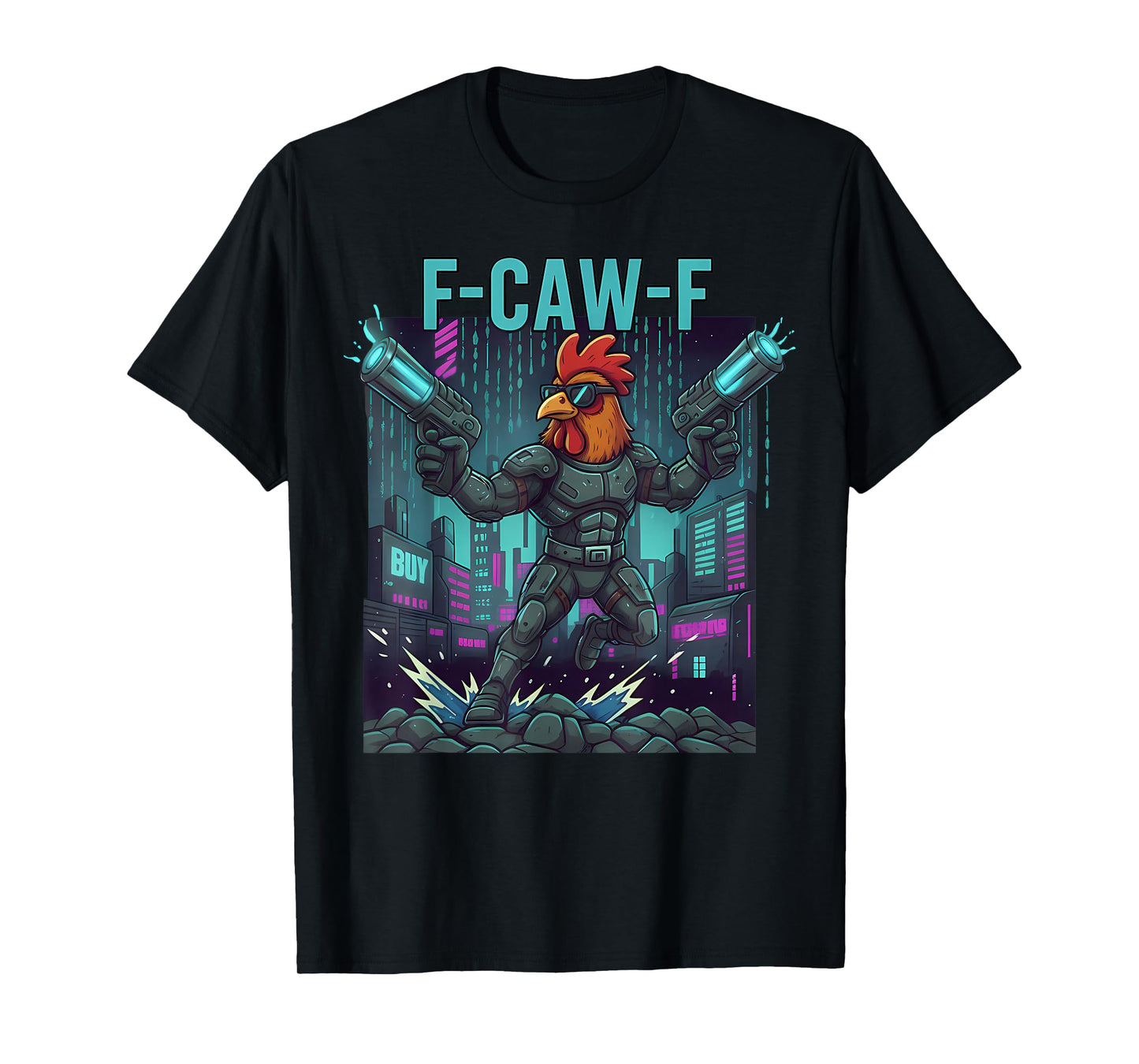 F-Caw-F Funny Chicken F Caw F Rooster Meme T-Shirt