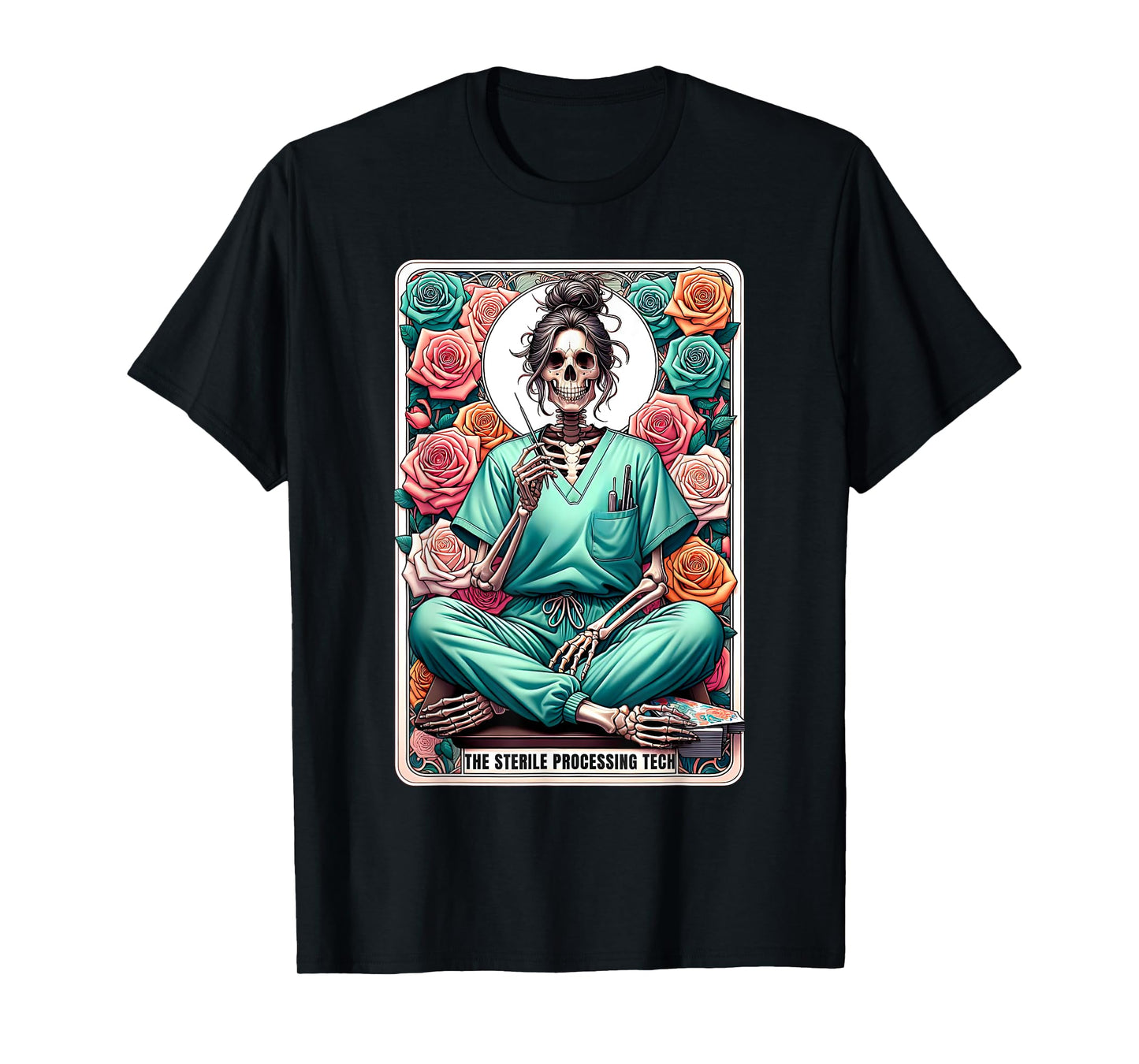 The Sterile Processing Tech Tarot Card Skeleton SPD Tech T-Shirt