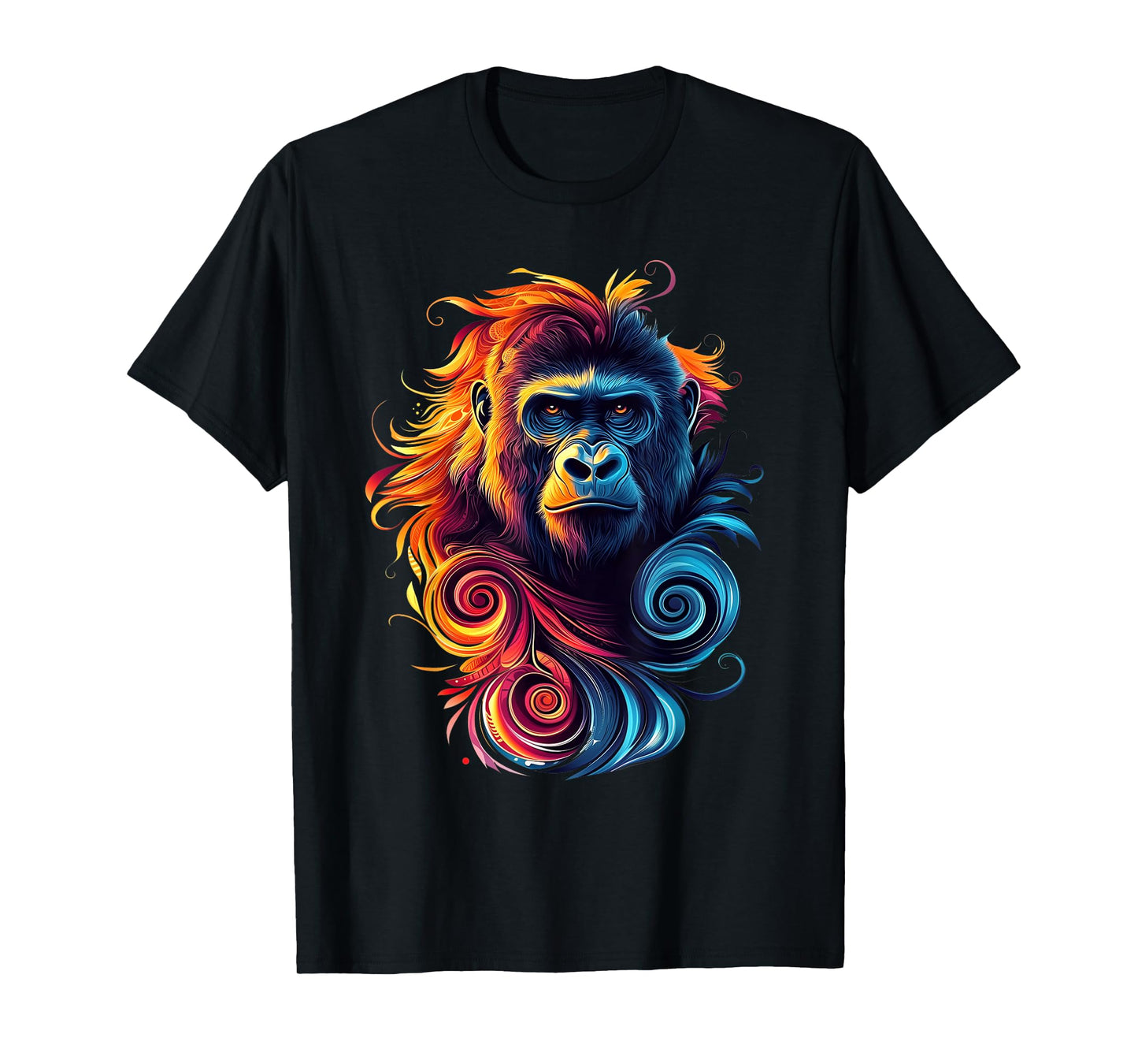 Gorilla Wildlife Nature Colorful Gorilla T-Shirt