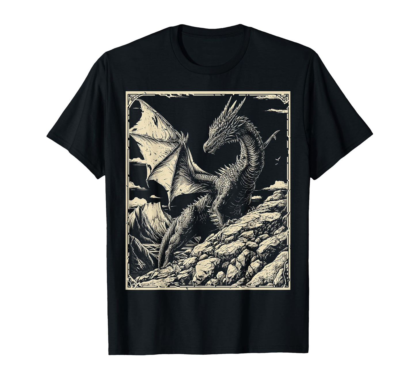 Dragon Drawing Nature Animal Art Graphic Dragon T-Shirt