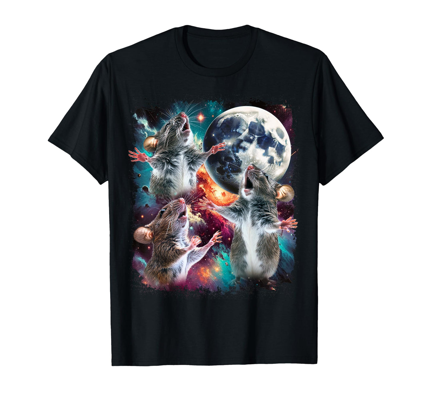 Three Mouse Moon | 3 Mouse Moon Funny Cursed Meme T-Shirt