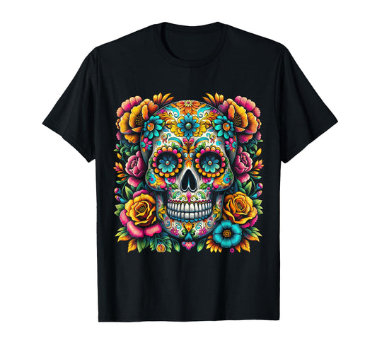 De Los Muertos Day of the Dead Sugar Skull Halloween Women T-Shirt