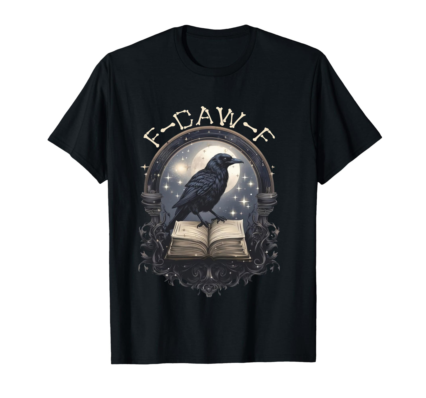 Funny F Caw F Raven Bird Saying Graphic Long Sleeve T-Shirt