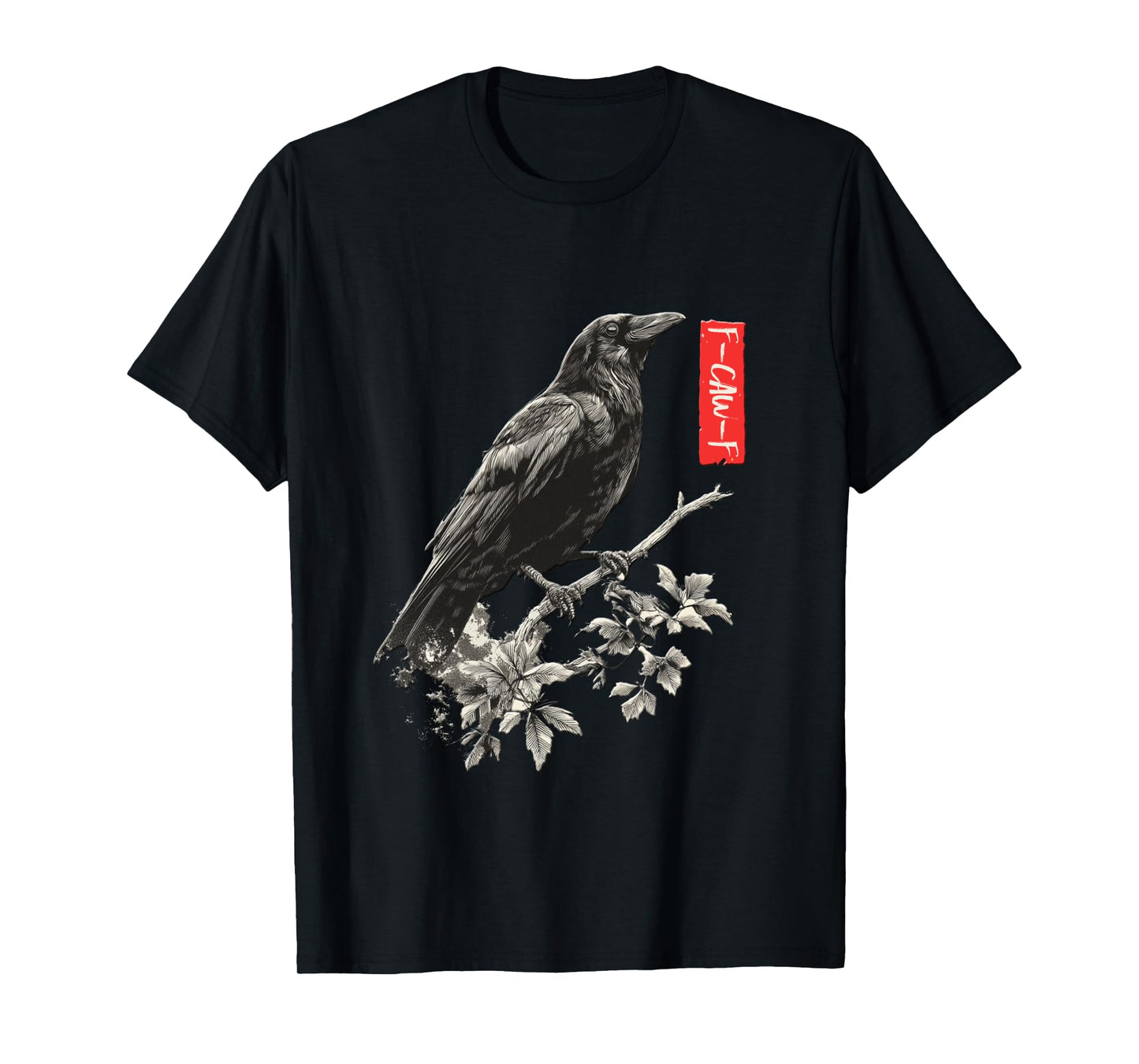 F-Caw-F Tshirt - Crow with F Caw F Long Sleeve T-Shirt